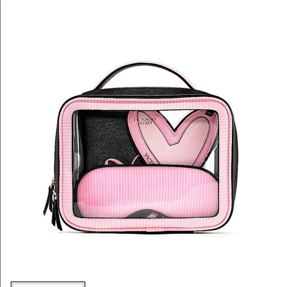 SOLD NEW VS Signature Stripe Travel 4 pc Set - Picture 2 of 2